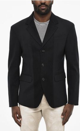 Dsquared2 Virgin Wool Blazer with 3 Buttons and Flap Pockets size 48