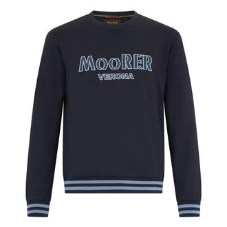 Moorer Sweatshirts, male, Blue, Size: M Marten-JT Sweatshirt