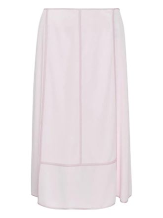 Jil Sander panelled crepe skirt - women - Viscose - 38 - Pink