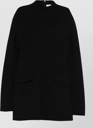 Sportmax dress high neckline long sleeves flap pockets