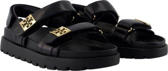 Tory Burch Womens Mellow Sandal Black Calfskin
