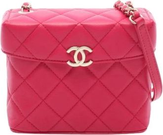 Chanel Pre-owned Matelasse Lamslederen Schoudertas - Dames - Vintage Schoudertas - Roze - ONE Size - Leer - Vintage