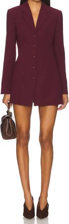 Amanda Uprichard Peralta Blazer Romper In Wine