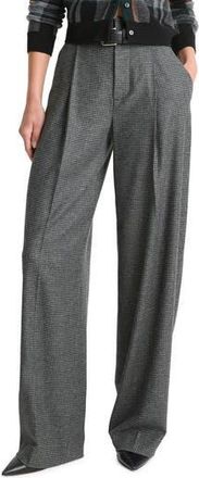 Vince Microcheck High Waist Wide Leg Pants in Micro Check at Nordstrom Rack, Size 6