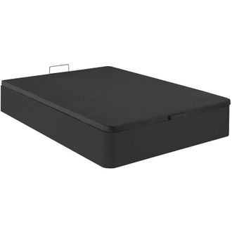 Vente-Unique Vente-unique - Rete letto contenitore Nero opaco - 140 x 190 cm - hestia di ysm&eacute;e