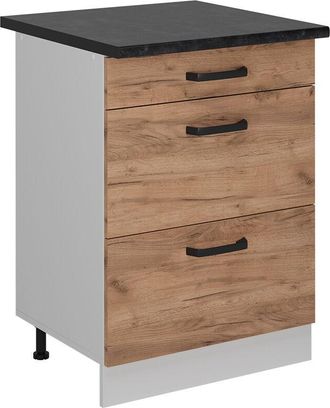 Vicco Mueble Bajo De Cocina R-line, Roble Dorado, 60 Cm Et Antracita