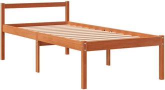 vidaXL Senior Bed without Mattress Wax Brown 75x190 cm Small Single Solid Wood Pine vidaXL