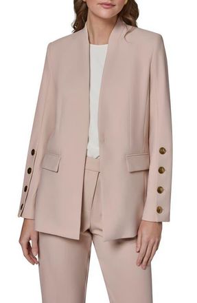 DKNY Button Sleeve Blazer in Snow Petal at Nordstrom, Size 14