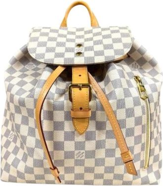Louis Vuitton Pre-owned Backpacks, female, White, Size: ONE SIZE Pre-owned Damier Azur Backpack