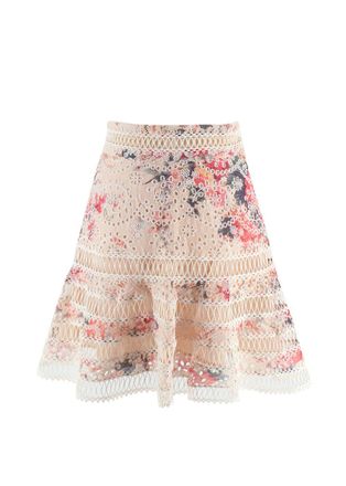 Zimmermann Laelia Diamond Flutter Broderie Anglaise Mini Skirt Size S