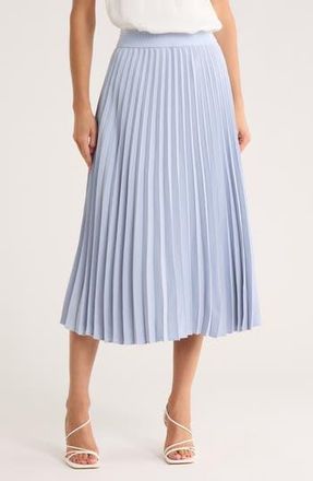 Nordstrom Pleated Midi Skirt in Blue Zen at Nordstrom Rack, Size X-Large