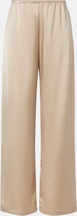 Leset Pantaloni Barb in raso a vita media