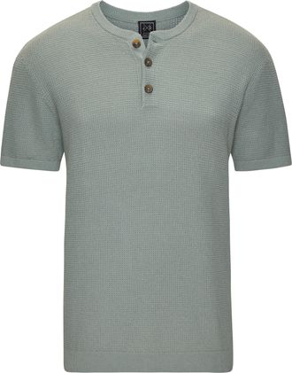 John Devin Henleyshirt JOHN DEVIN - Strickshirt, Herren, Gr. XXL, salbei, Strick, Obermaterial: 100% Baumwolle, regular fit normal, Rundhals, Rippstrickb&uuml;ndchen,