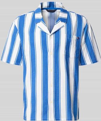 Tommy Hilfiger Regular Fit Freizeithemd aus reiner Baumwolle Modell WOVEN BOWLING in Royal, Gr&ouml;&szlig;e XXL