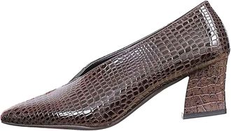 Generic Womens Slip On Round Toe Chunky Heel Dress Shoes Breathable Lightweight Comfortable Casual Wear for Ladies Tacones Negros De Mujer Elegantes Comfy Wom