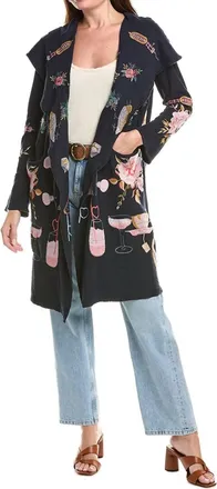 Johnny Was Bryn Lee Biya Duster In Navy