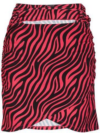 8 by YOOX PRINTED JERSEY CUT-OUT MINI SKIRT