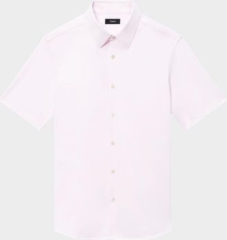 Theory Mens Irving Short Sleeve Shirt in Structure Knit