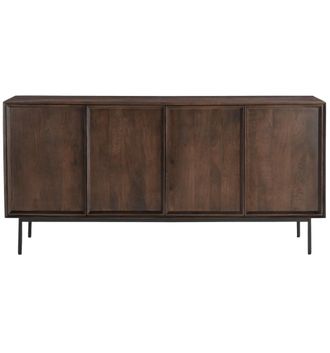 Moloo Aparador de 180 cm en madera maciza marr&oacute;n