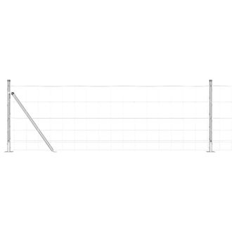 Berkfield Home Field Fence 0.8x50 m Galvanised Steel in Silver
