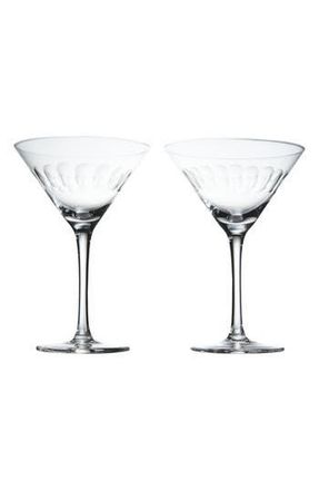The Vintage List Set of 2 Crystal Martini Glasses in Lens at Nordstrom Rack