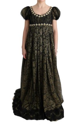 Dolce & Gabbana Kanten Avondjurk met Geborduurde Madeliefjes
