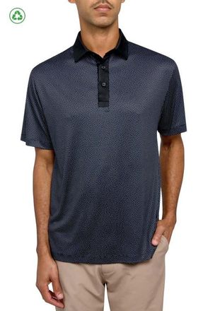 Con.Struct Dot Print Performance Golf Polo in Black/white at Nordstrom, Size Xxx-Large