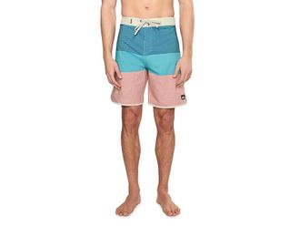 Quiksilver Surfsilk Tijuana 19 Boardshorts Mens Swimwear Aqua : 29, Elastane/Polyester