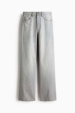 H&M Wide High Jeans - Grau