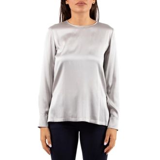 Max Mara Dames, Blouses & Shirts, Grijs, Maat: 2XS Zijde