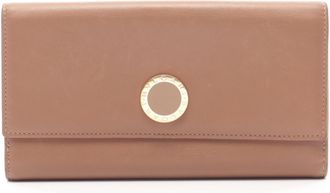 Bulgari Brown Leather Long Wallet (Bi-Fold) (Pre-Owned)