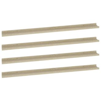 vidaXL Vidaxl - Estantes De Pared 4 Unidades Roble Sonoma 115x9x3 Cm