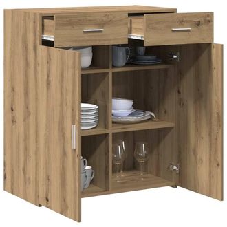 Berkfield Home Storage Cabinet Artisan Oak 80x42.5x93.5 cm Engineered Wood in Brown