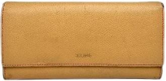 Celine Pre-owned Wallets, female, Yellow, Size: ONE SIZE Pre-owned Leather Wallet