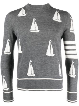 Thom Browne Trui van merinowol - Grijs