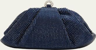 Judith Leiber Gemma Pleated Crystal Clutch Bag