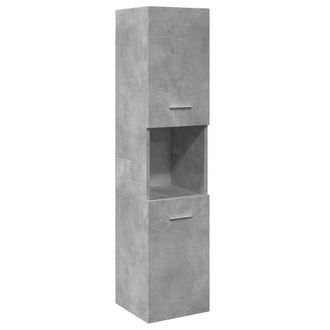 vidaXL Mobile Pensile Da Bagno Grigio Cemento 30x30x130cm Truciolato - Vidaxl