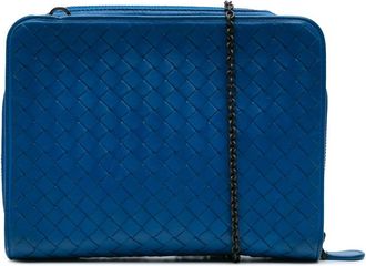 Bottega Veneta Pre-owned Bottega Veneta Nappa Intrecciato Zip Around Wallet On Chain Ladies B05227215U
