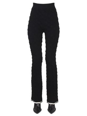 AMBUSH Fitted Black Pants With Textured Finish