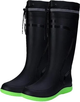 Generic Mens Rain Boots Long Tube Water Shoes Work Platform Cotton Outer Wear