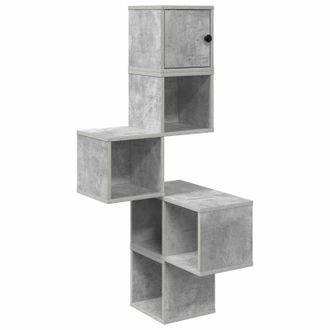vidaXL Estante De Esquina De Pared Gris Hormig&oacute;n 48 X 48 X 120 Cm Vidaxl