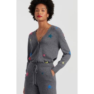 Chinti and Parker Wool-Cashmere Star Cardigan in Grey at Nordstrom, Size Large