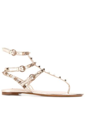 Valentino Garavani Rockstud Leather Thongs