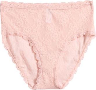b.tempt'd by Wacoal Effortlessly Lace Hipster Panties in Blush Pink at Nordstrom, Size X-Large