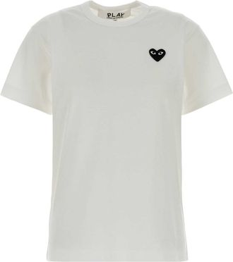 Comme Des Gar&ccedil;ons White Cotton T Shirt