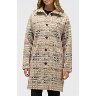 NVLT Patterned Eyelash Sweater Coat in Natural Plaid at Nordstrom Rack, Size Small