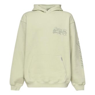 Represent Hoodies, male, Green, Size: XS Cotton Sweater with Sleeve Print