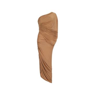 Giuseppe Di Morabito Strapless Gathered Draped Dress - Dames - Avondkleed - Bruin - M - Kleedjes