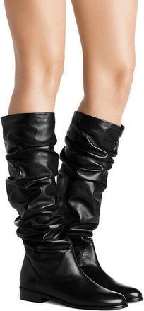 Stuart Weitzman Womens Flatscrunchy Nappa Leather Knee High Boots
