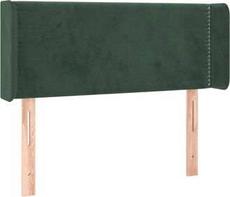 vidaXL Testiera Ad Orecchio Verde Scuro 103x16x78/88 Cm In Velluto - Vidaxl